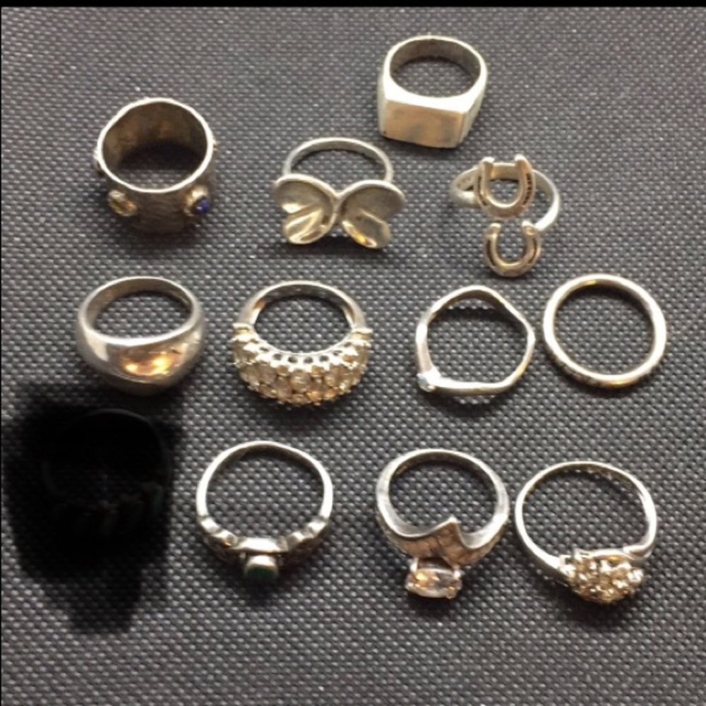 lot of 12 sterling silver size 6 great deal